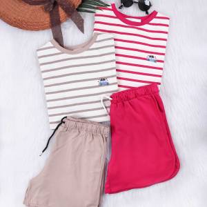 تیشرت و شلوارک راه راه