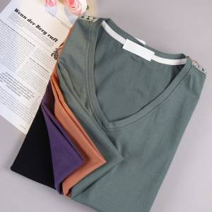 تیشرت سر شانه گیپور دار