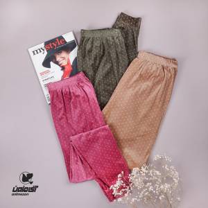 شلوار مخمل خالدار