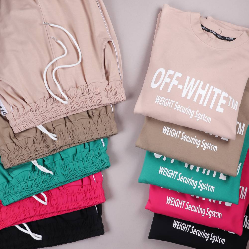 ست تیشرت و شلوار off-white