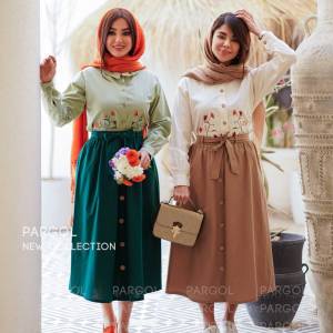 شومیز و دامن شمعدونی